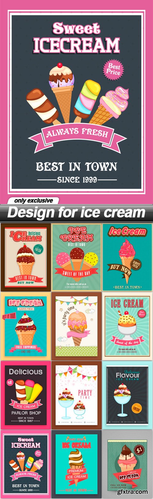 Design for ice cream - 12 EPS