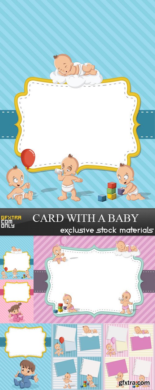 Card with a Baby - 6 EPS