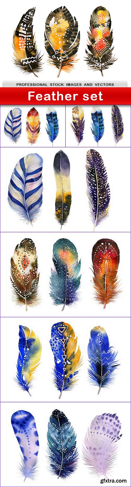 Feather set - 7 UHQ JPEG