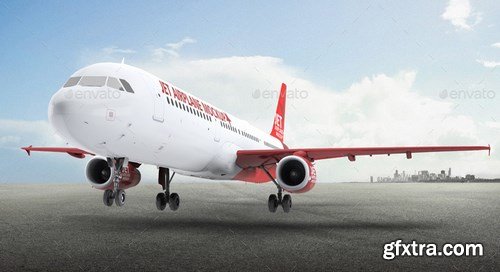 GraphicRiver - Jet Airplane A321 Mock-Up