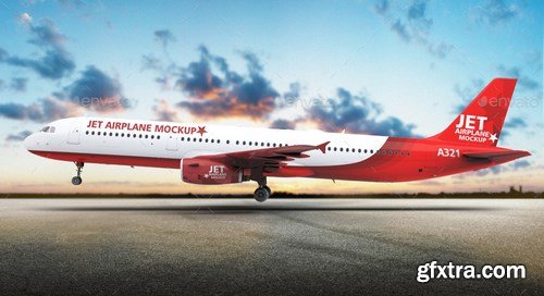 GraphicRiver - Jet Airplane A321 Mock-Up