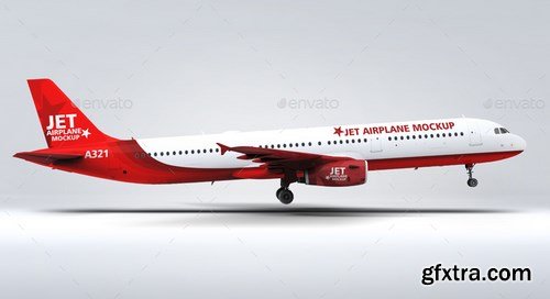 GraphicRiver - Jet Airplane A321 Mock-Up