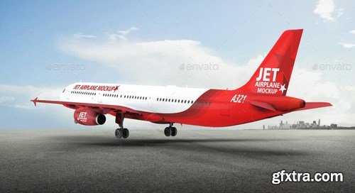 GraphicRiver - Jet Airplane A321 Mock-Up