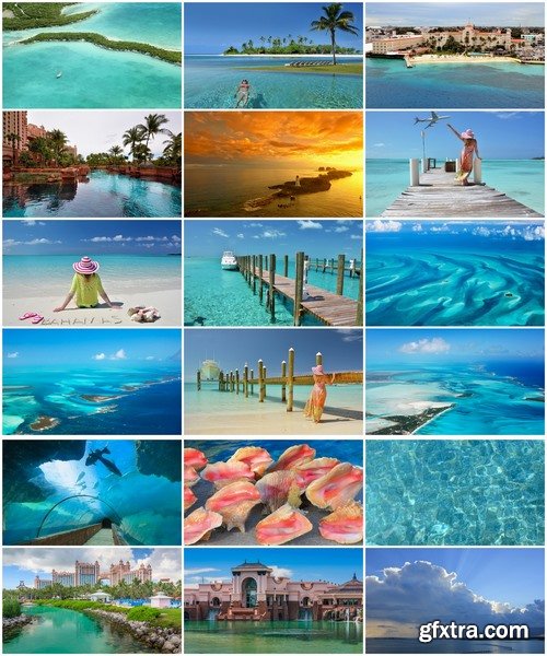 Collection Bahamas beach resort sand sea landscape palm island 25 HQ Jpeg