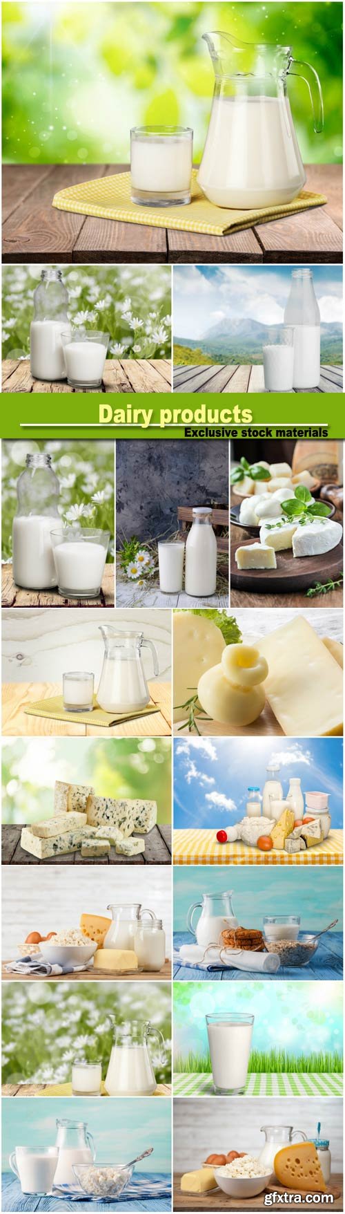 Dairy products, cheese and milk