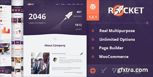 ThemeForest - Rocket v1.4.1 - Creative Multipurpose WordPress Theme - 15093803