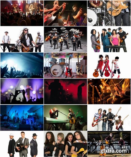 Collection of music band rock concert presentation of a musical instrument singer 25 HQ Jpeg