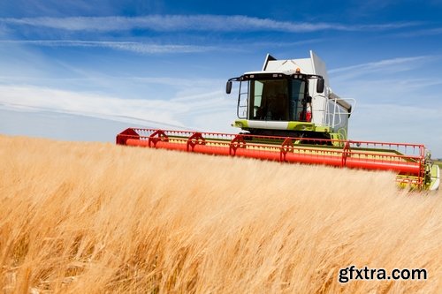 Collection of combine tractor harvesting field of agricultural crop harvester 25 HQ Jpeg