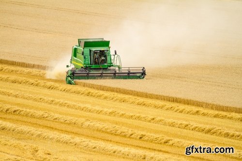 Collection of combine tractor harvesting field of agricultural crop harvester 25 HQ Jpeg