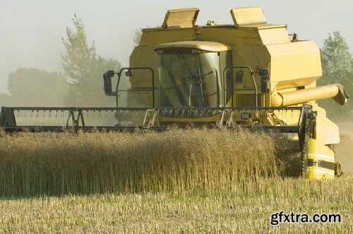 Collection of combine tractor harvesting field of agricultural crop harvester 25 HQ Jpeg