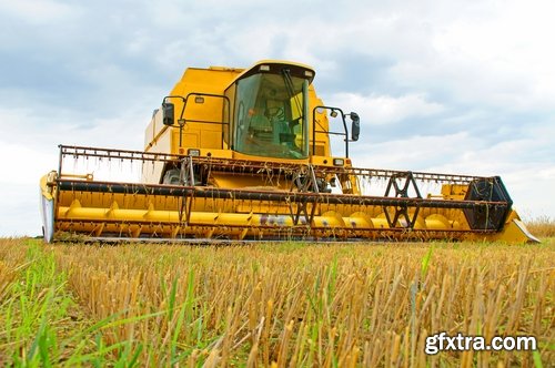 Collection of combine tractor harvesting field of agricultural crop harvester 25 HQ Jpeg