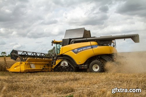 Collection of combine tractor harvesting field of agricultural crop harvester 25 HQ Jpeg