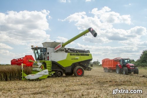 Collection of combine tractor harvesting field of agricultural crop harvester 25 HQ Jpeg