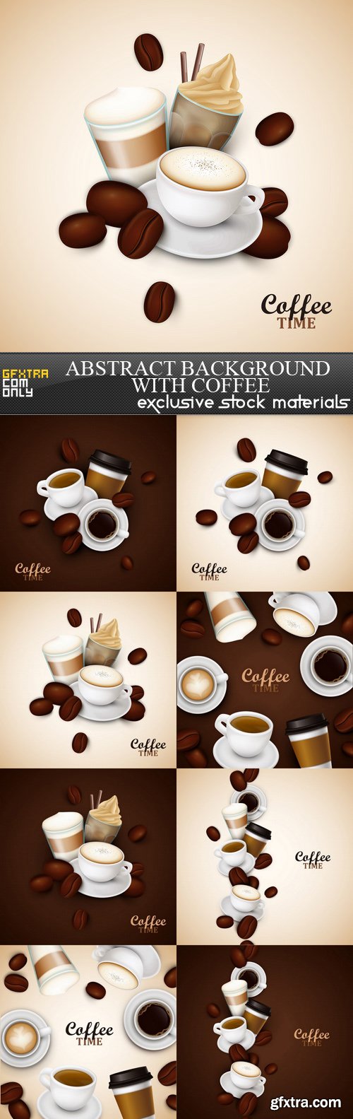 Abstract Background with Coffee - 8 EPS