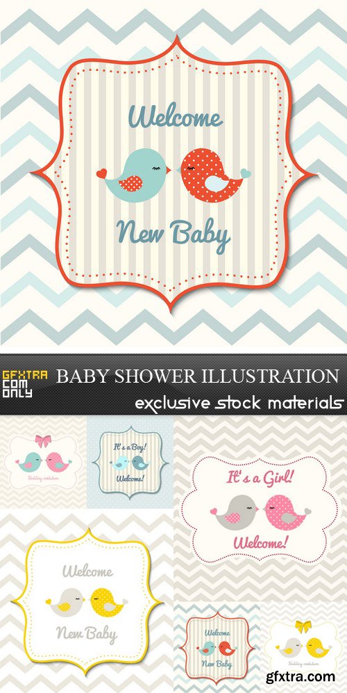 Baby Shower Illustration - 6 UHQ JPEG