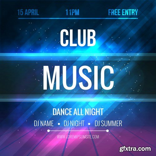 Disco, Music & Party Poster 5 - 21xEPS