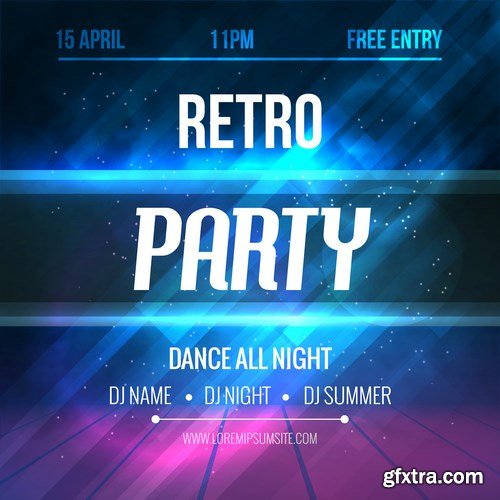 Disco, Music & Party Poster 5 - 21xEPS