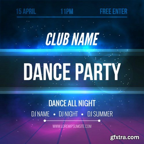 Disco, Music & Party Poster 5 - 21xEPS