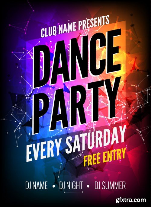 Disco, Music & Party Poster 5 - 21xEPS