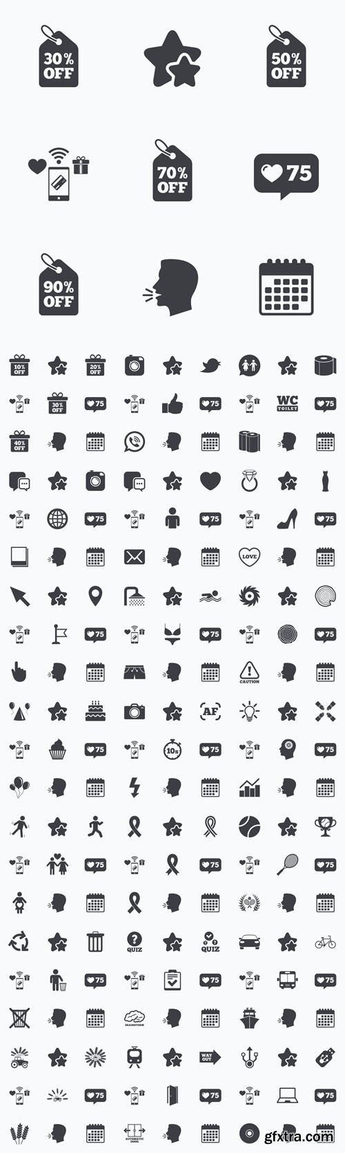 Vector Set - Different Black Icons