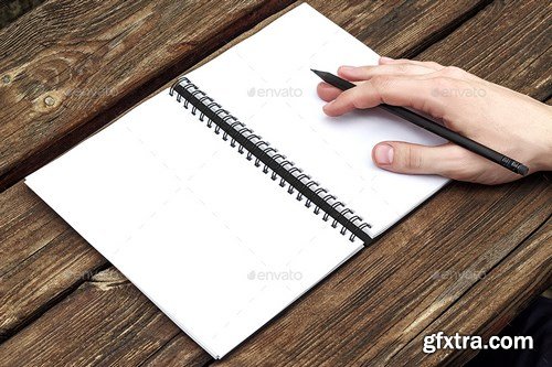 GraphicRiver - Sketchbook Photo Mock-up