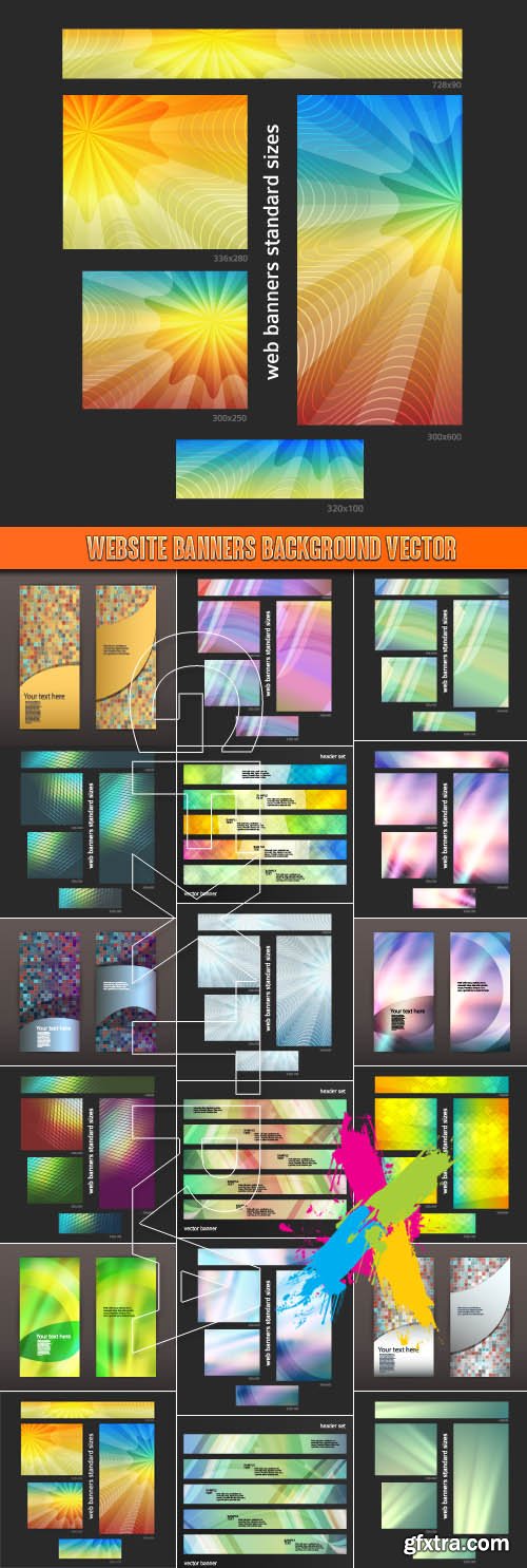 Website banners background vector