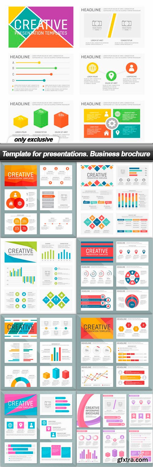 Template for presentations. Business brochure - 9 EPS