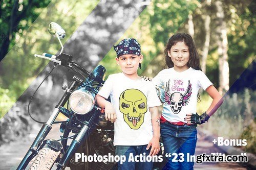 CreativeMarket - Little Bikers T-Shirt Mock-Up 779079