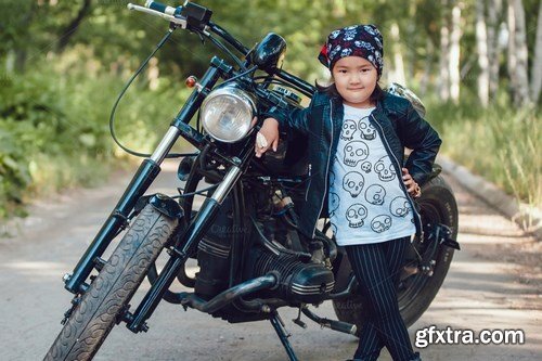 CreativeMarket - Little Bikers T-Shirt Mock-Up 779079