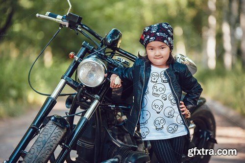 CreativeMarket - Little Bikers T-Shirt Mock-Up 779079