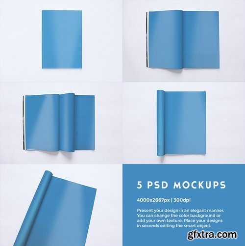 CM - 5 Magazine Mockups Templates 335179