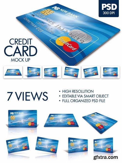 CM - Plastic Credit Card Mockup 335276