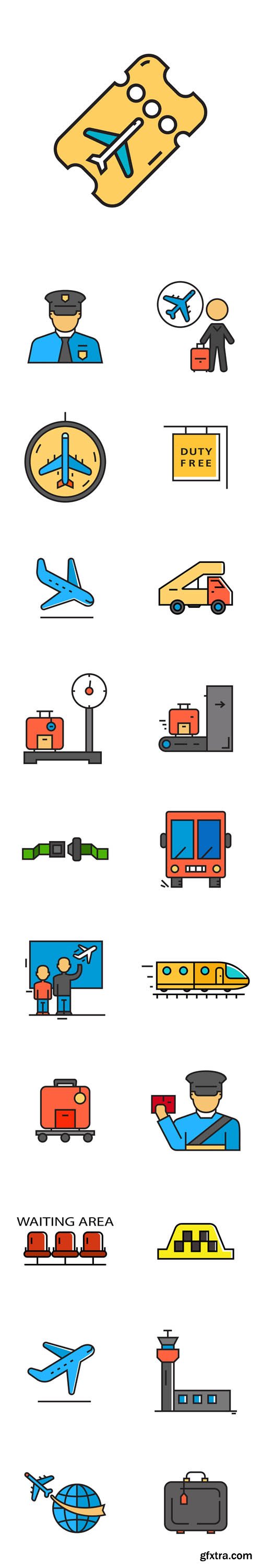 Vector Set - Travel Line Icons