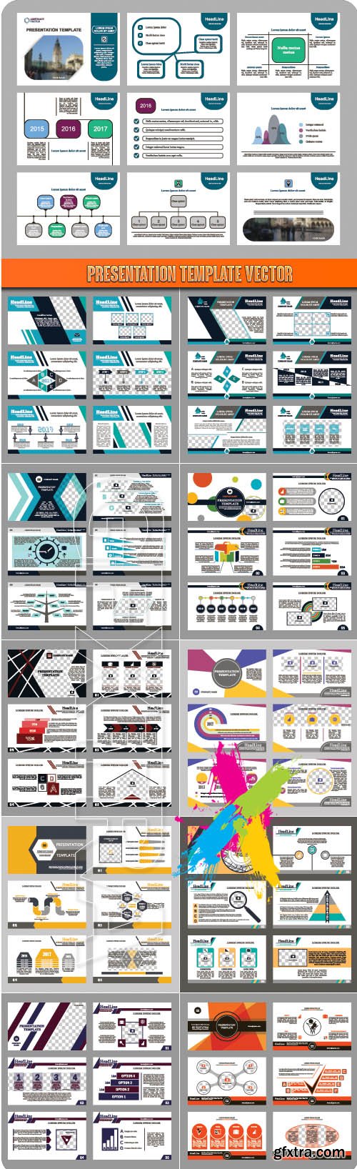 Presentation template vector