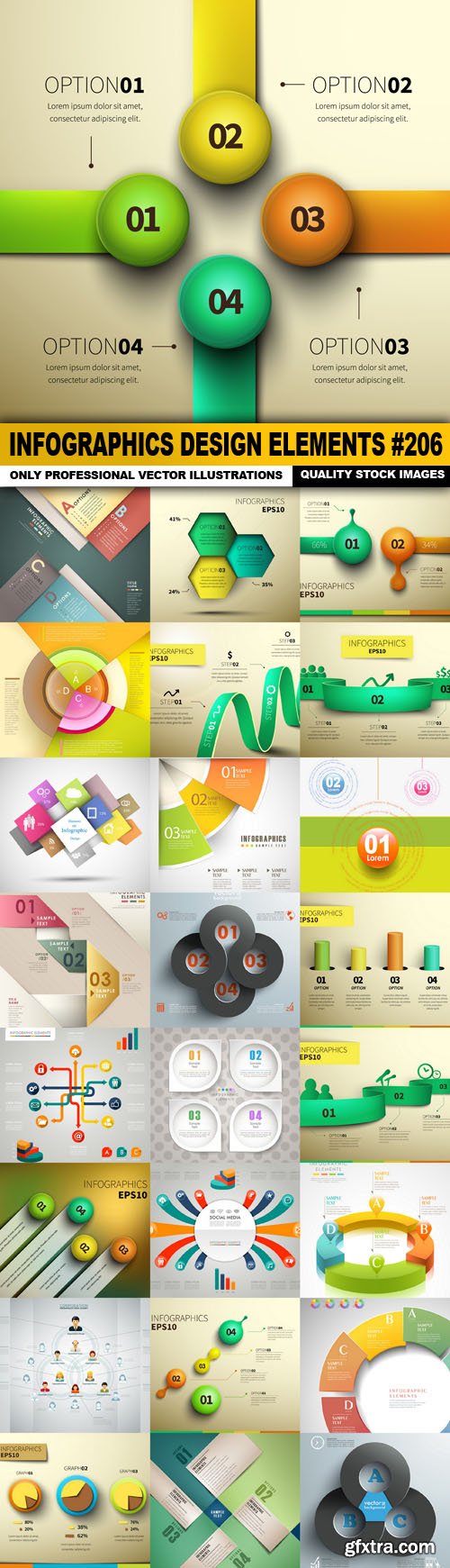 Infographics Design Elements #206 - 25 Vector