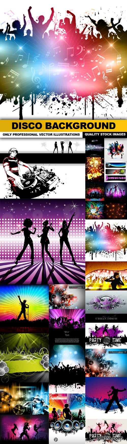 Disco Background - 25 Vector