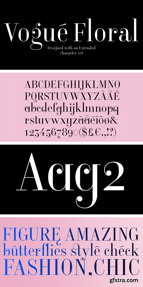 Vogue Floral Font Family