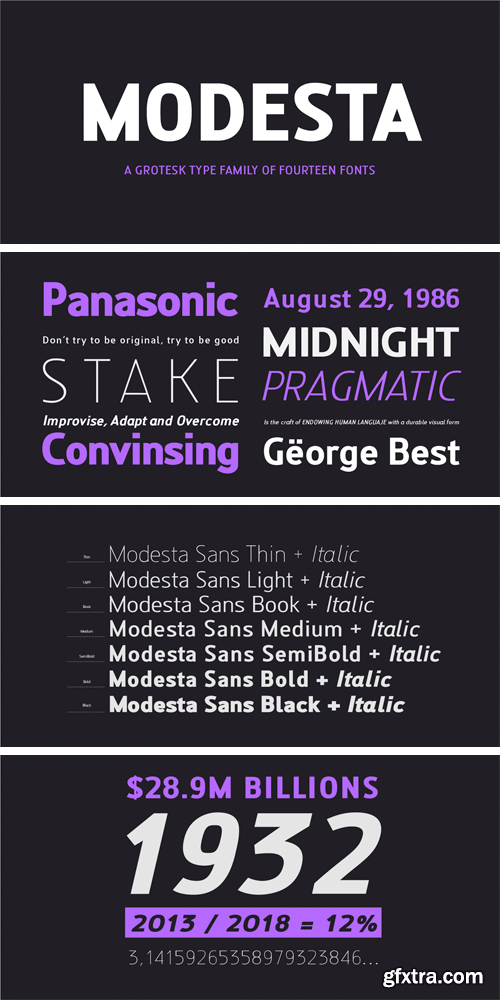 Modesta Font Family