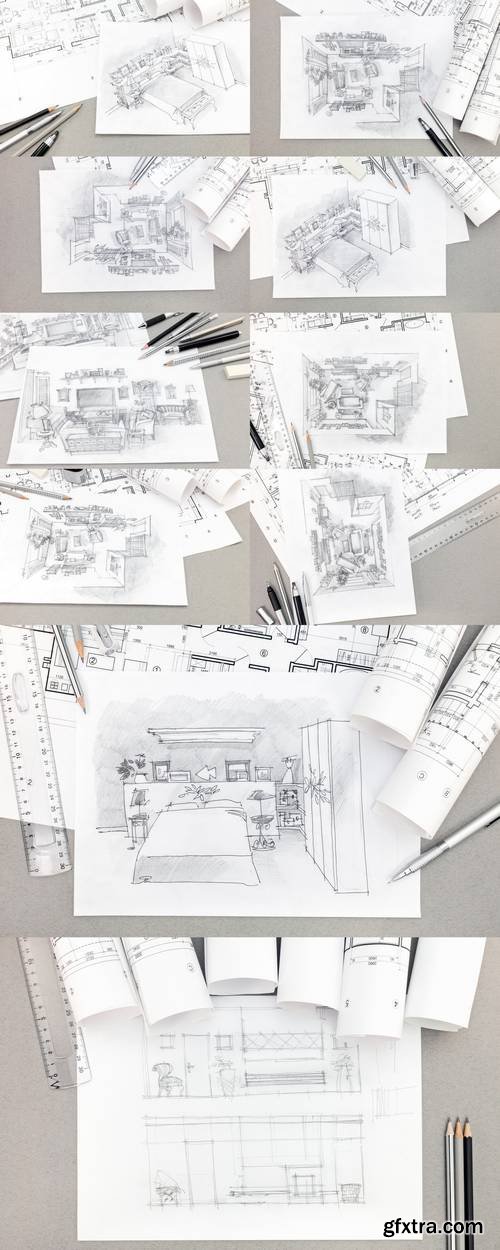 Architectural Hand-Drawn Sketch