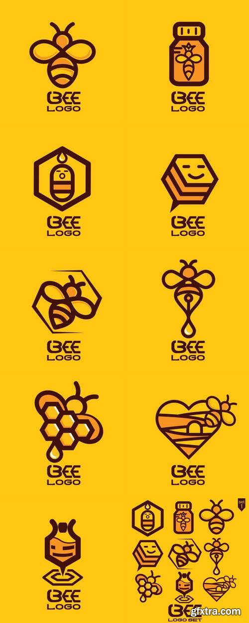 Bee Logo Set