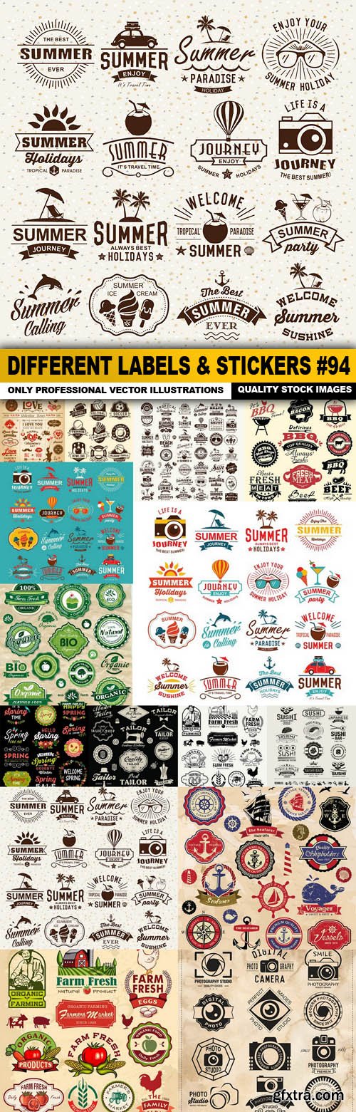 Different Labels & Stickers #94 - 15 Vector