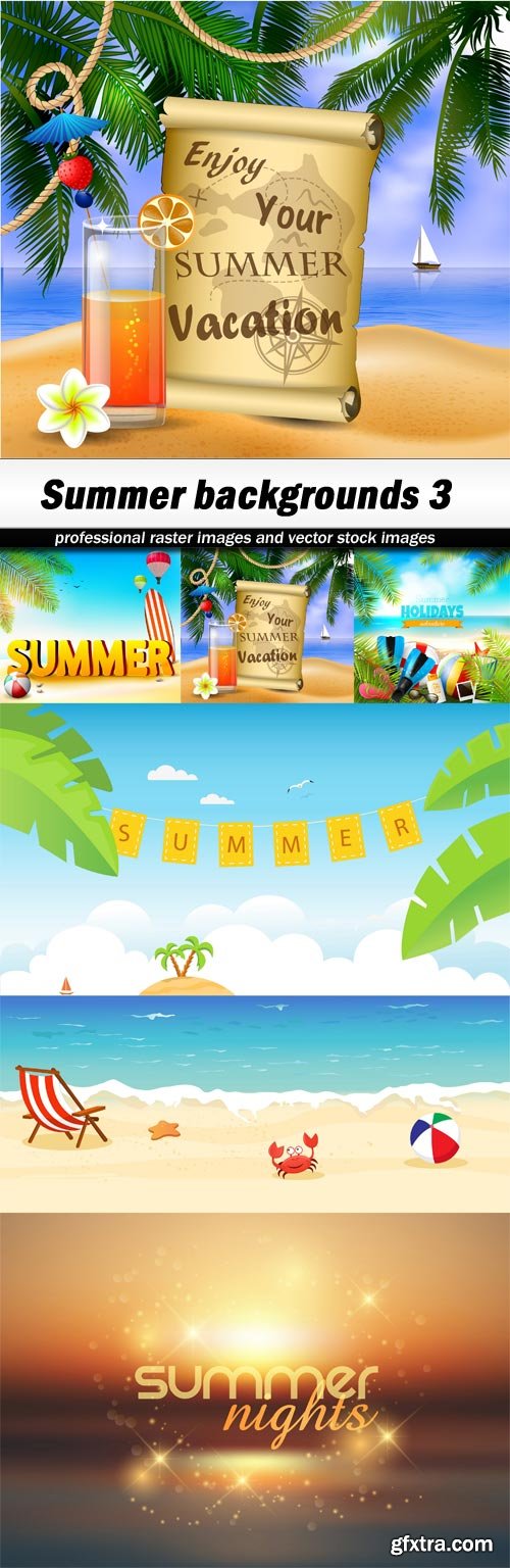Summer backgrounds 3 - 5 EPS