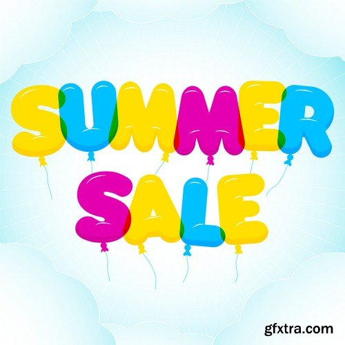 Summer sale text - 8 EPS