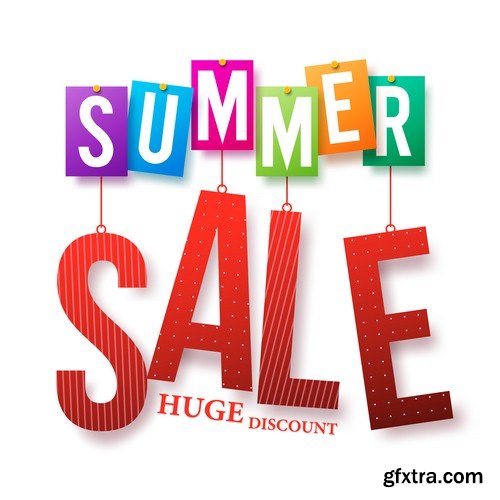 Summer sale text - 8 EPS