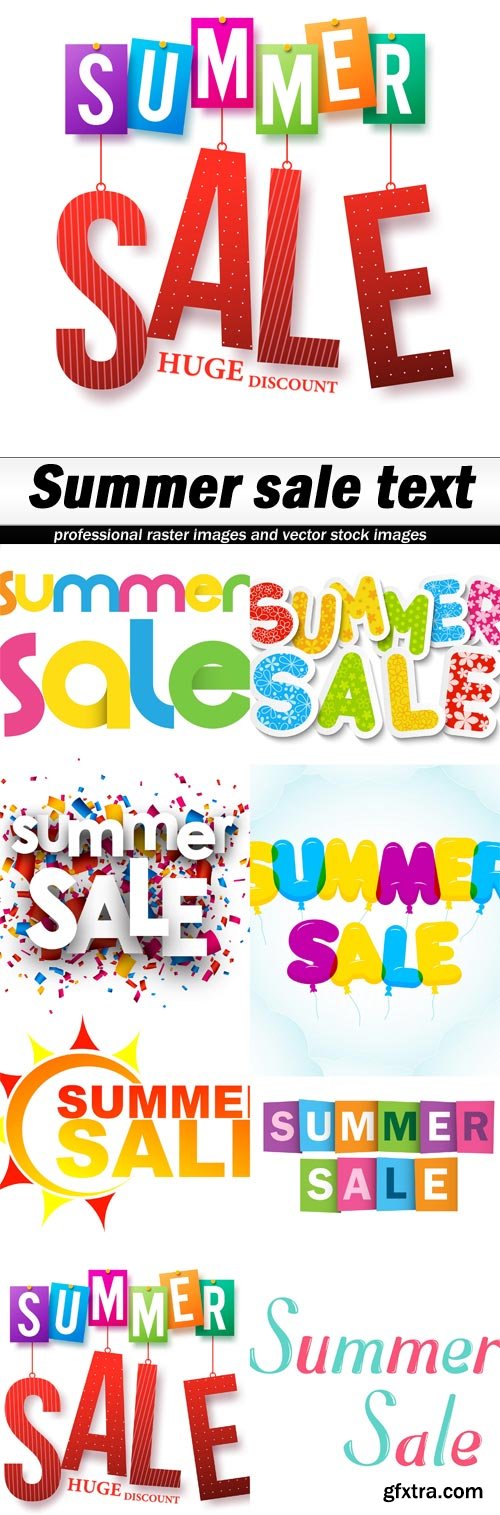 Summer sale text - 8 EPS