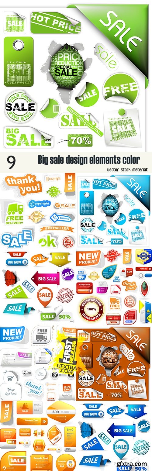 Big sale design elements color