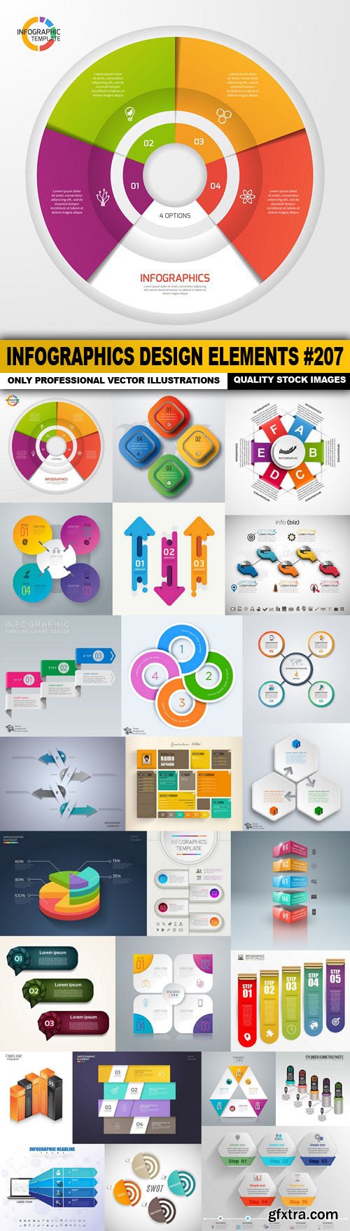 Infographics Design Elements #207 - 25 Vector