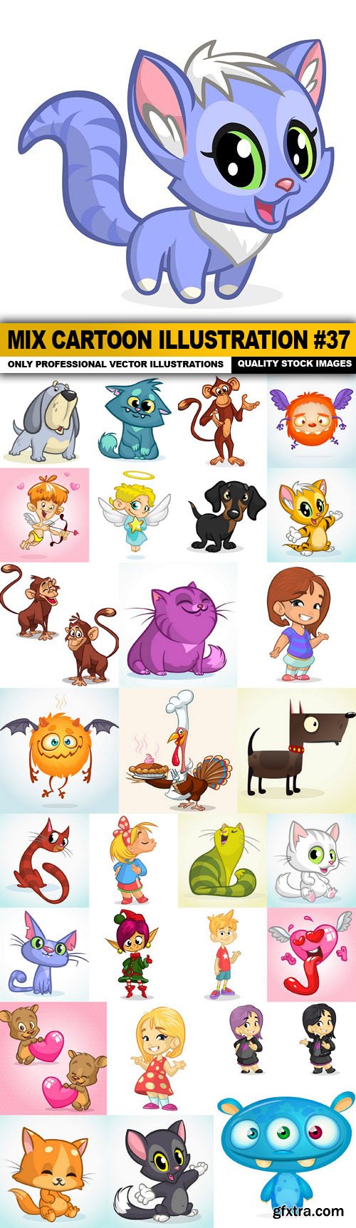 Mix cartoon Illustration #37 - 30 Vector