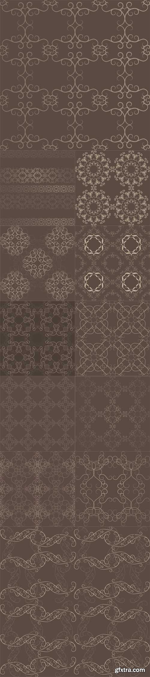 Vector Set - Abstract Victorian Orient Ethnic Patterns