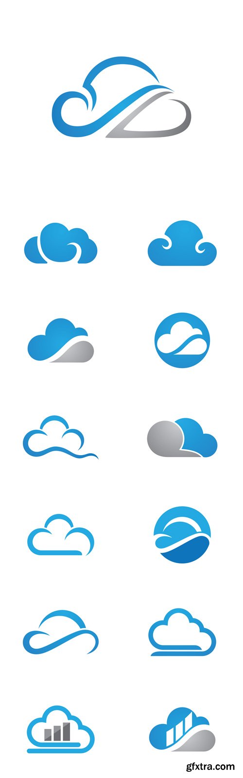 Vector Set - Cloud Technology Logo Template